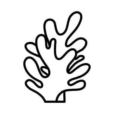 satır doğa deniz yosunu deniz tropikal bitki vektör çizim