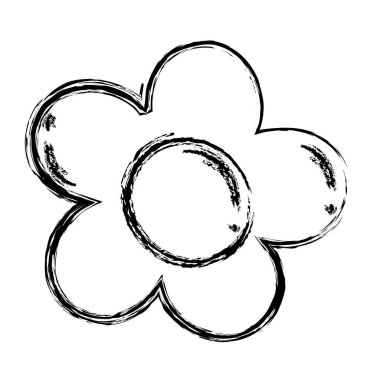 Grunge güzellik doğal çiçek egzotik yaprakları vektör çizim ile