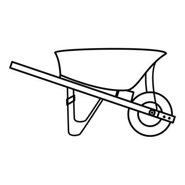 satır el arabası ekipman hizmet sektörü onarım vektör çizim