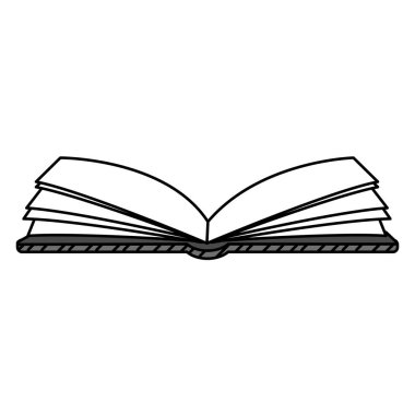 Açık kitap paga eğitim aracı vektör çizim