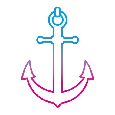 bozulmuş çizgi deniz çapa nesne gemi simge vektör çizim