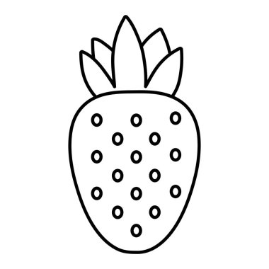 satır lezzetli çilek taze meyve beslenme vektör çizim