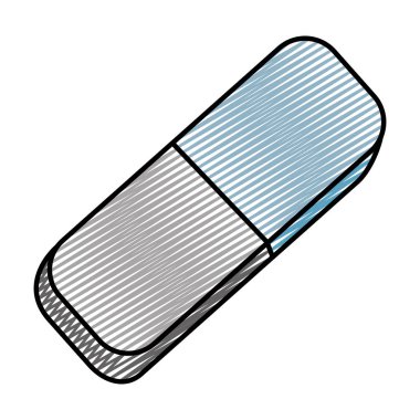 Eğitim silgi okul nesne tasarlamak vektör doodle