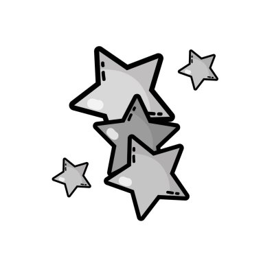 gökyüzü dekorasyon tasarım vektör çizim içinde parlayan çizgi yıldız