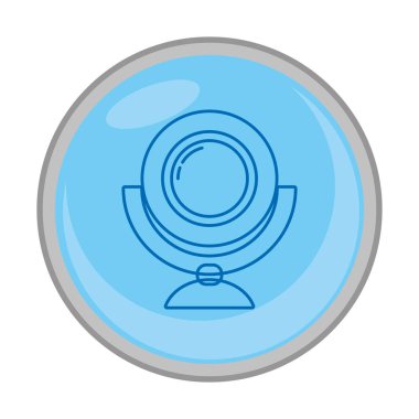 Webcam koruma bağlantı teknolojisi amblemi vektör çizim