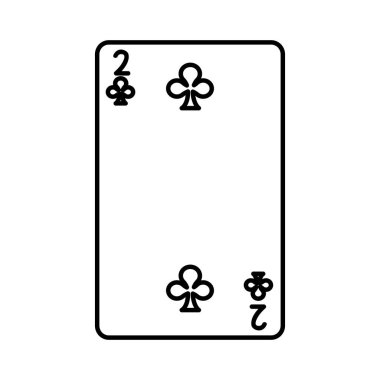 ikinci hatta yonca casino kart oyun vektör çizim