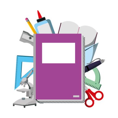 eğitim dizüstü okul gereçleri vektör çizim tasarım