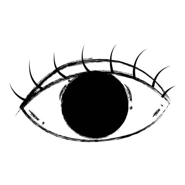 Grunge insan grafik vizyon göz tasarlamak vektör