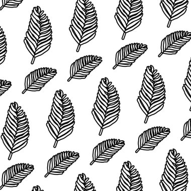 arka plan vektör çizim satırı tropikal planı şube bırakır