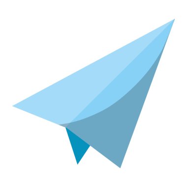 Kağıt Uçak nesne origami stil vektör çizim