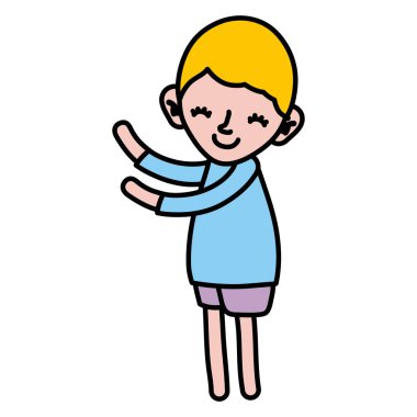 uyku ve vektör çizim duran çocuk çocuk saç renk