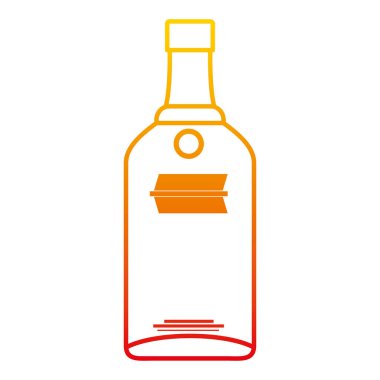 bozulmuş satır votka içki şişe alkol içecek vektör çizim