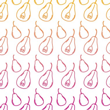 bozulmuş satır lezzetli dilim armut meyve arka plan vektör çizim