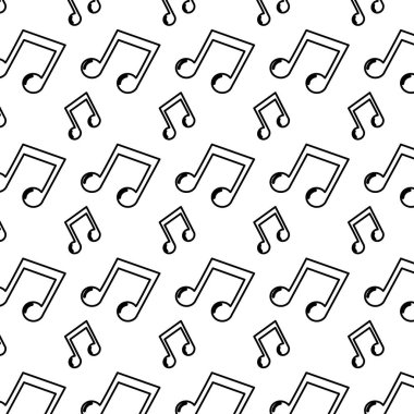 2 sekizinci nota ritim arka plan vektör çizim çizgi