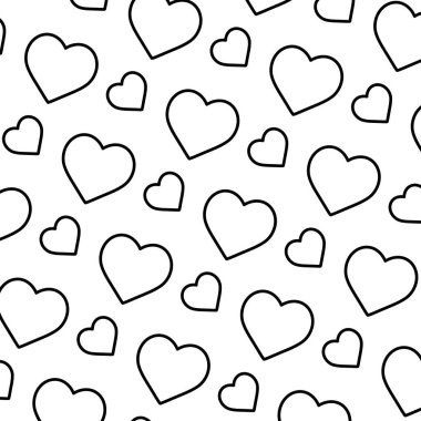 satır güzellik kalp aşk sembolü arka plan vektör çizim