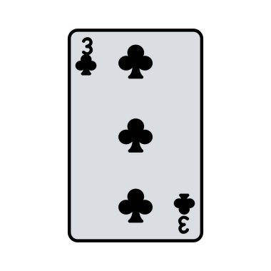 Üç yonca casino kart oyun vektör çizim renk