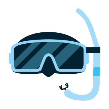 Dalış maske stil sualtı ekipman vektör çizim