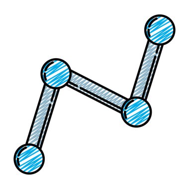 Doodle paylaşım sosyal medya bağlantı teknoloji vektör çizim