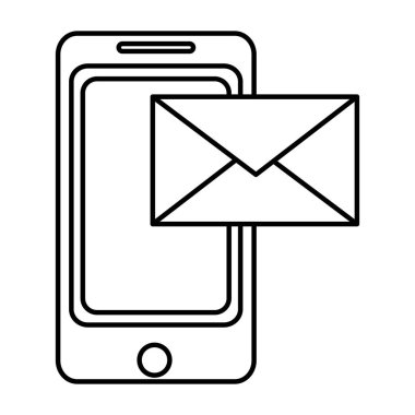 satır smartphone teknoloji elektronik e-posta iletisi vektör çizim ile