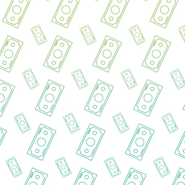Деградована Лінія Доларів Білль Готівкові Гроші Фон Векторні Ілюстрації — стоковий вектор