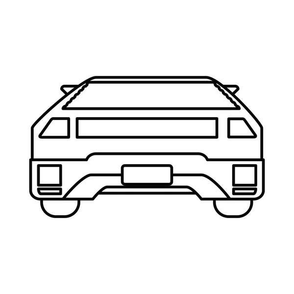 Linha Frente Luxo Carro Transporte Estilo Vetor Ilustração — Vetor de Stock