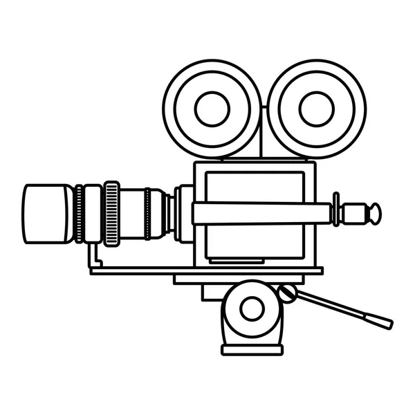 Line Digital Video Recorder Equipment Technology Vector Illustration — Stock Vector