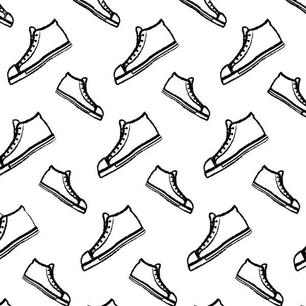 Zapatilla Deporte Moda Grunge Zapatos Cómodos Fondo Vector Ilustración — Vector de stock