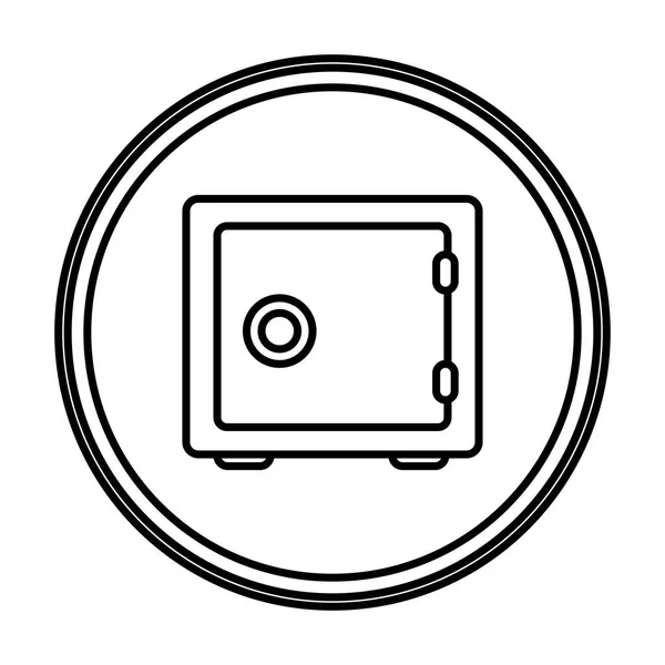 Ligne Forte Boîte Protection Objet Emblème Vectoriel Illustration — Image vectorielle