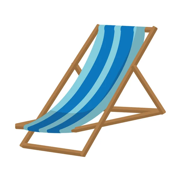 Confortável Praia Cadeira Objeto Estilo Vetor Ilustração —  Vetores de Stock