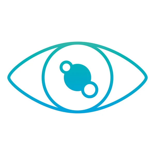 Υποβαθμισμένων Γραμμή Ανθρώπινη Όραση Μάτι Επίπεδη Σχεδίαση Εικονογράφηση Φορέα — Διανυσματικό Αρχείο