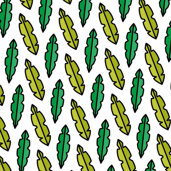 color natural tropical leaf style background vector illustration