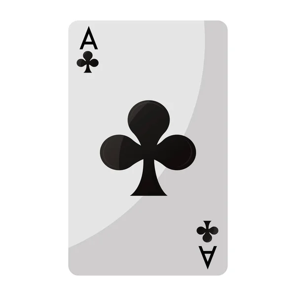 Clover Poker Card Game Vector Illustration — Stock Vector