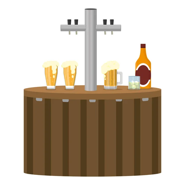 Cor Licor Decantador Álcool Bebida Design Vetor Ilustração — Vetor de Stock
