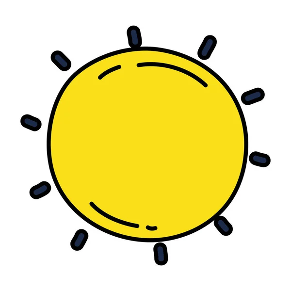 Kolor Połysk Sun Ray Pogoda Ikona Ilustracja Wektorowa — Wektor stockowy