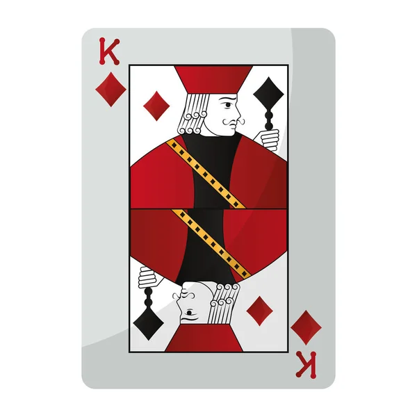 König Diamant Casino Kartenspiel Vektor Illustration — Stockvektor