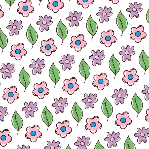 Beauty Flower Exotic Leaf Background Vector Illustration — Stock Vector