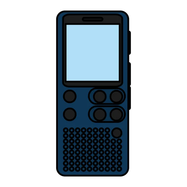 Kleur Digitale Voice Recorder Apparatuur Technologie Vectorillustratie — Stockvector