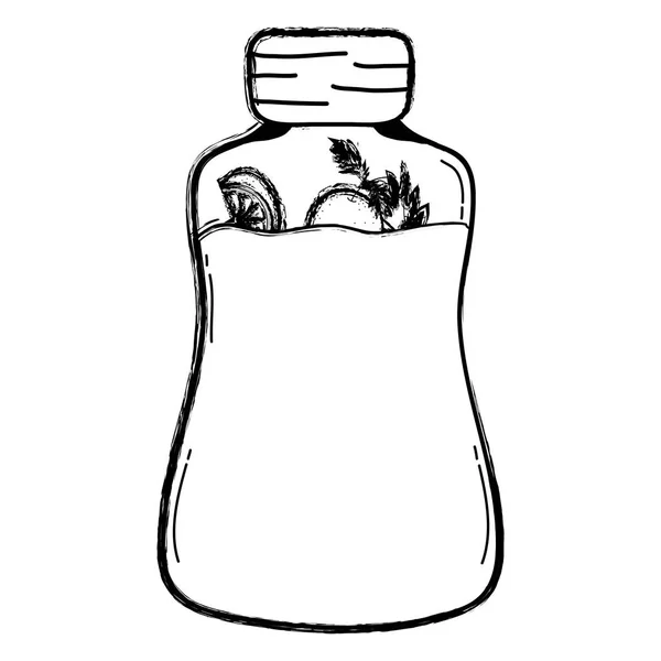 粗糙的反马森罐与有机橙子保存向量例证 — 图库矢量图片