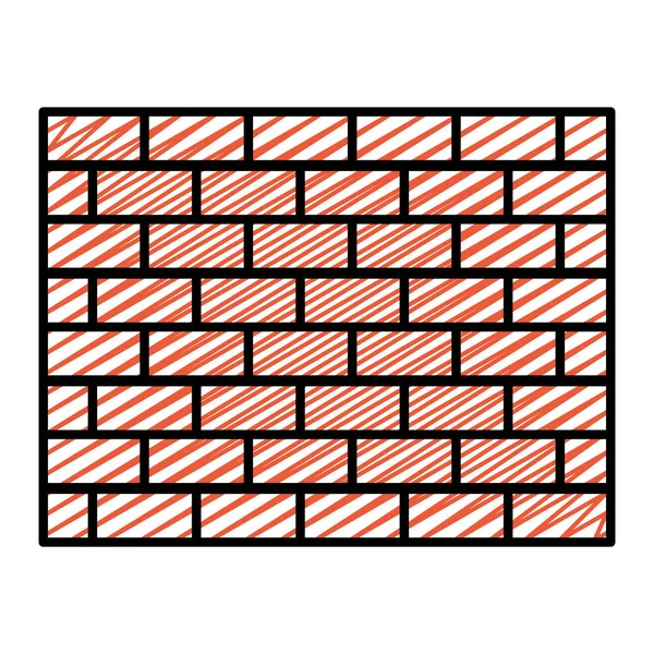 落書き構造レンガ壁建築ブロック ベクトル図 — ストックベクタ
