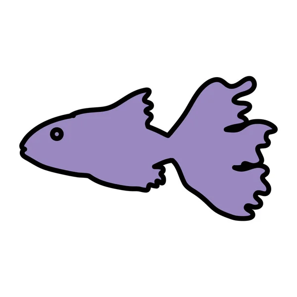 Barevné Tropické Baletka Ryb Příroda Zvířat Vektorové Ilustrace — Stockový vektor