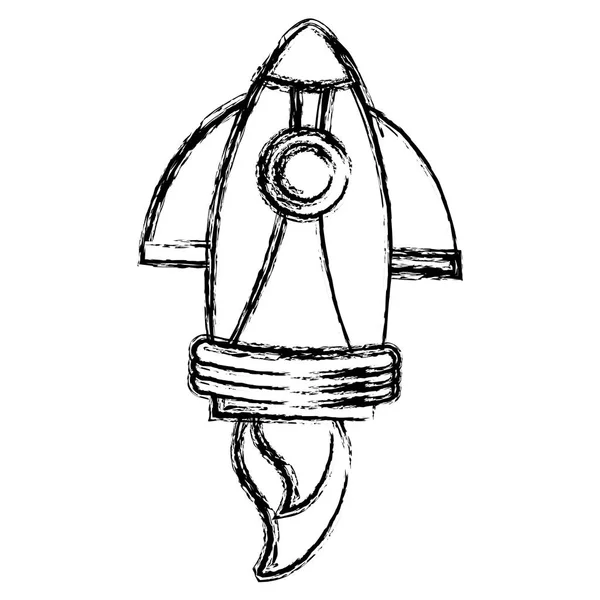粗野火箭技术对象探索空间向量例证 — 图库矢量图片
