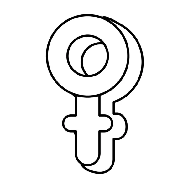 Linie Grafik Frauen Unterzeichnen Symbol Design Vektor Illustration — Stockvektor