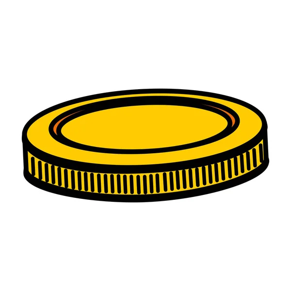 彩色金属硬币货币现金货币向量图 — 图库矢量图片