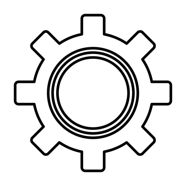 Illustration Vectorielle Processus Industrie Technique Engrenage Ingénierie Ligne — Image vectorielle