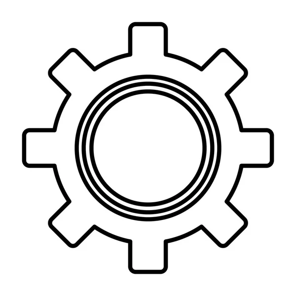 Illustrazione Vettoriale Del Processo Dell Industria Tecnica Dell Ingranaggio Linea — Vettoriale Stock