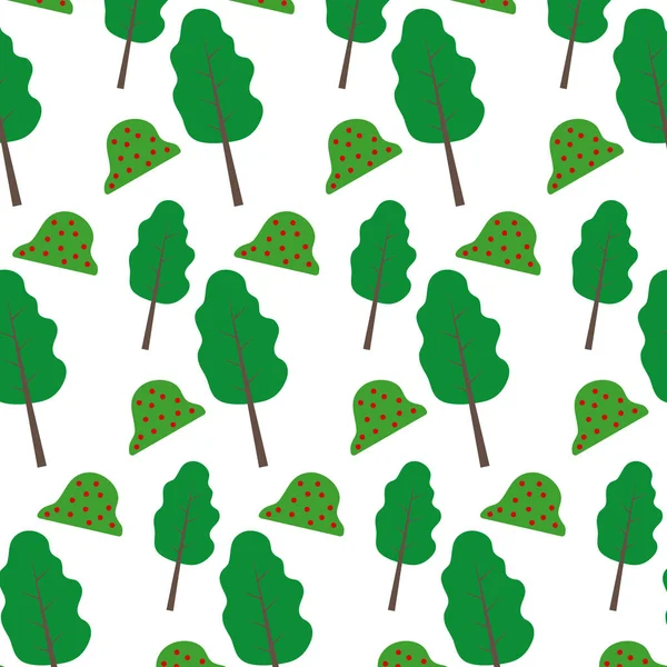 色木の茎枝と自然ブッシュ背景ベクトル イラスト — ストックベクタ