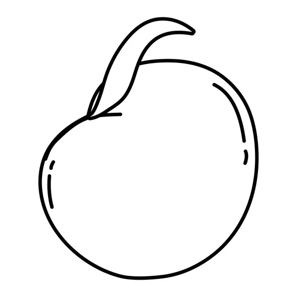Linie Köstlicher Apfel Gesund Organische Fruchtvektor Illustration — Stockvektor