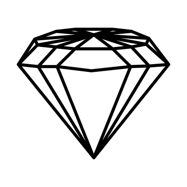 Lijn Luxe Diamant Accessoire Gem Stijl Vectorillustratie — Stockvector