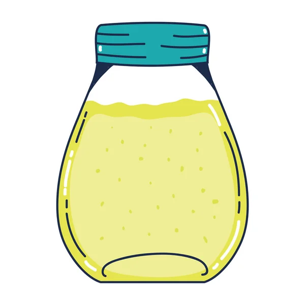 Healthy Nutrition Juice Crystal Jar Vector Illustration — Stock Vector