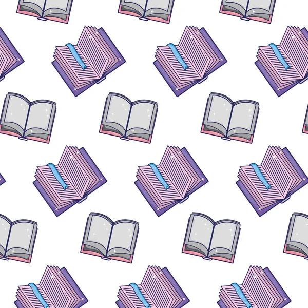Open Books Education Object Background Vector Illustration — Stock Vector